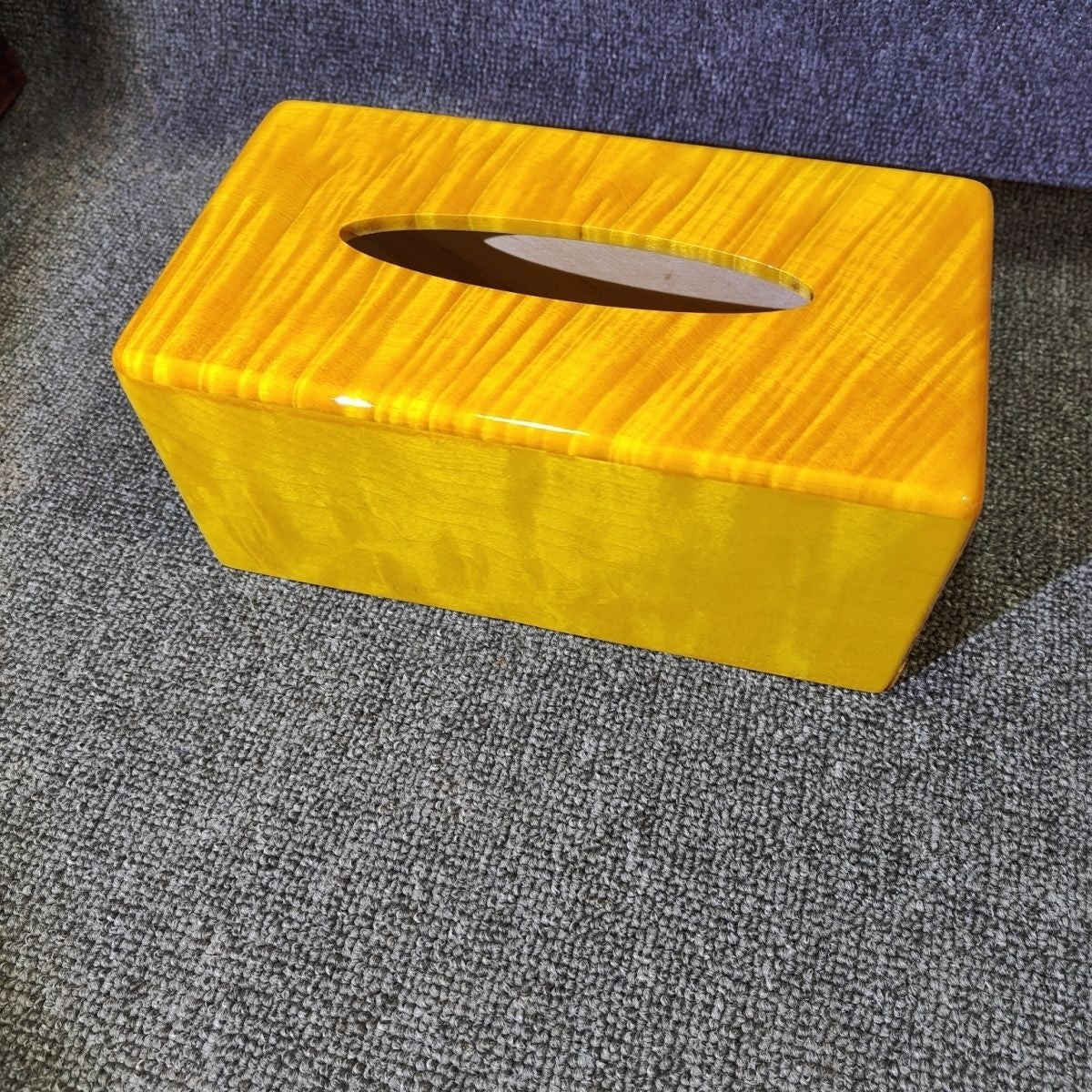 Golden Nanmu Wood Tissue Box 8.664.723.54in Solid Wood Decor