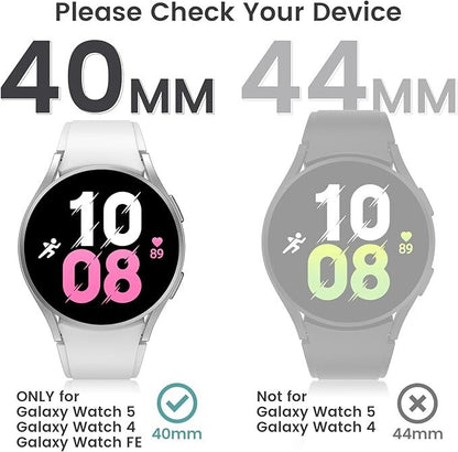 Samsung Galaxy Watch 4 5 6 7 FE 40/44 Tempered Glass Protector Screen Case Cover