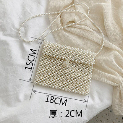 Mini Pearl Bag Handmade Vintage Beaded Fashion Shoulder Bag Luxury Coin Purse