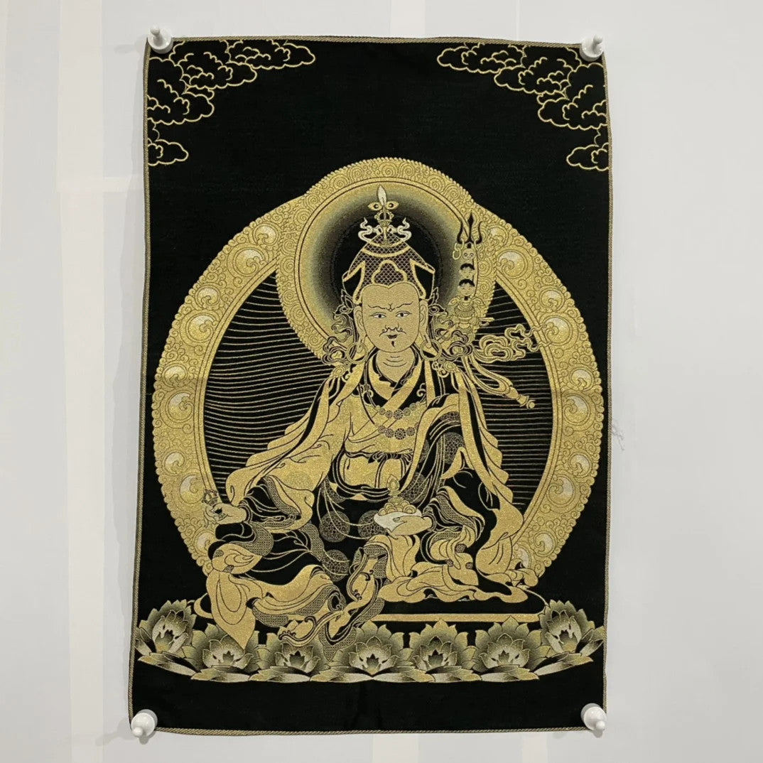 Tibetan Buddhism Embroidery Guru Rinpoche Padmasambhava Thangka hanging screen