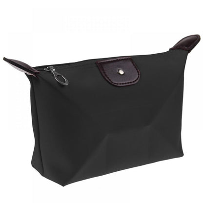 Travel Cosmetic Makeup Bag Organizer Waterproof Nylon Red Zipper Toiletry Case