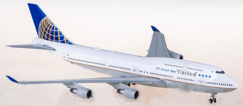 1:200 JC Wings United Airlines Boeing 747-400 Airplane Diecast Aircraft Model