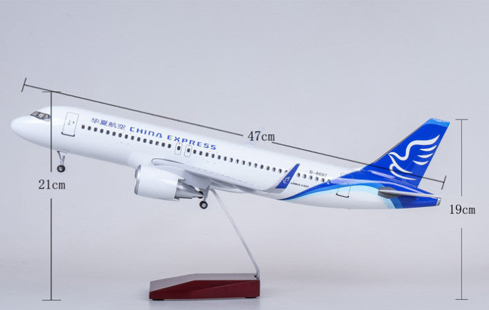 47CM 1:80 CHINA EXPRESS AIRBUS A320neo Airplane Landing Gear Resin Plane Model