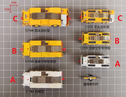 1/144 Airport Ground Service SCHOPF396 Aircraft Tractor+Drawbar Model #B 1Pcs