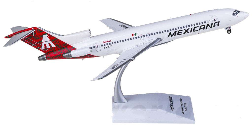 1:200 JC Wings Mexicana Boeing 727-200 Passenger Airplane Diecast Plane Model