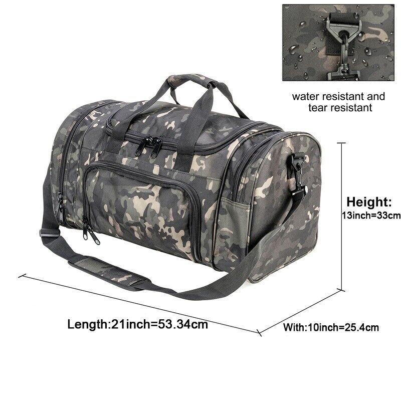 Military Tactical Travel Duffle Bag Outdoor Sports Gym Hiking Large Luggage Bags