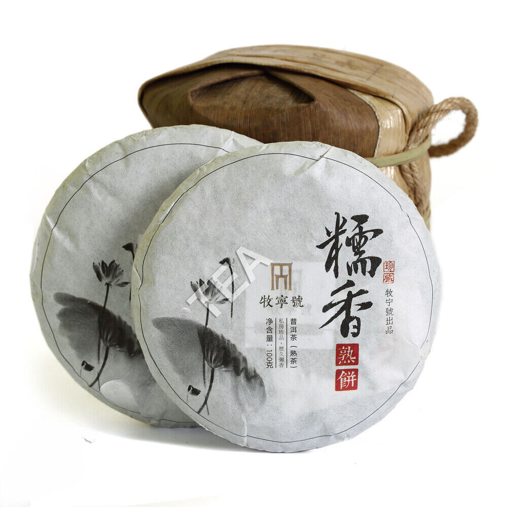 Supreme Yunnan puer Pu'er Puerh Ripe Tea Sticky Glutinous Rice Flavor Cake