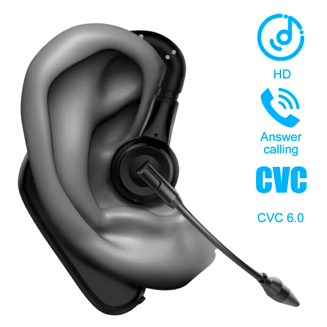 Wireless Bluetooth 5.0 Earpiece Headset Driving Trucker Earbuds Noise Cancelling
