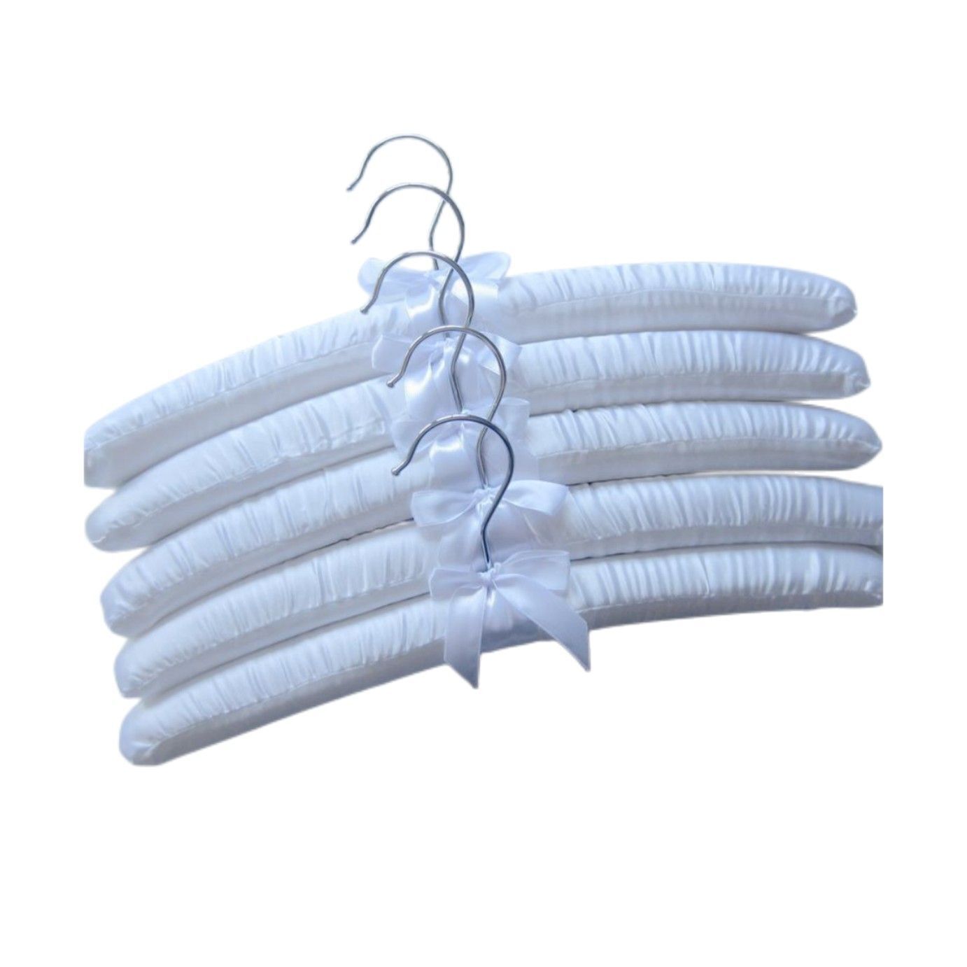 Clothes Hangers 5Pcs Wooden Fabric Coated Sponge Padded Hotel Shop Display Racks