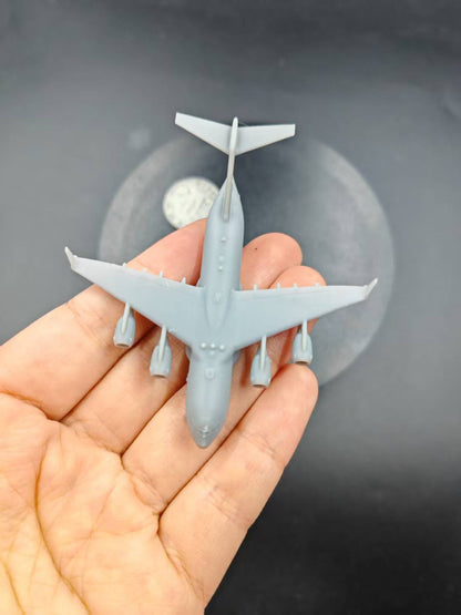 3D Printed 1/700 US Boeing C-17 Transport Plane Global Overlord Model Unpainted