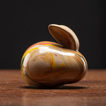 Ceramic Rabbit Tea Pet Decoration Living Room Office Porch Decoration