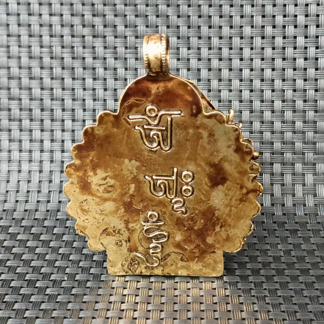 Manjushri Pendant | Tibetan Buddhist Wisdom Sword | Filigree Enamel Jewelry