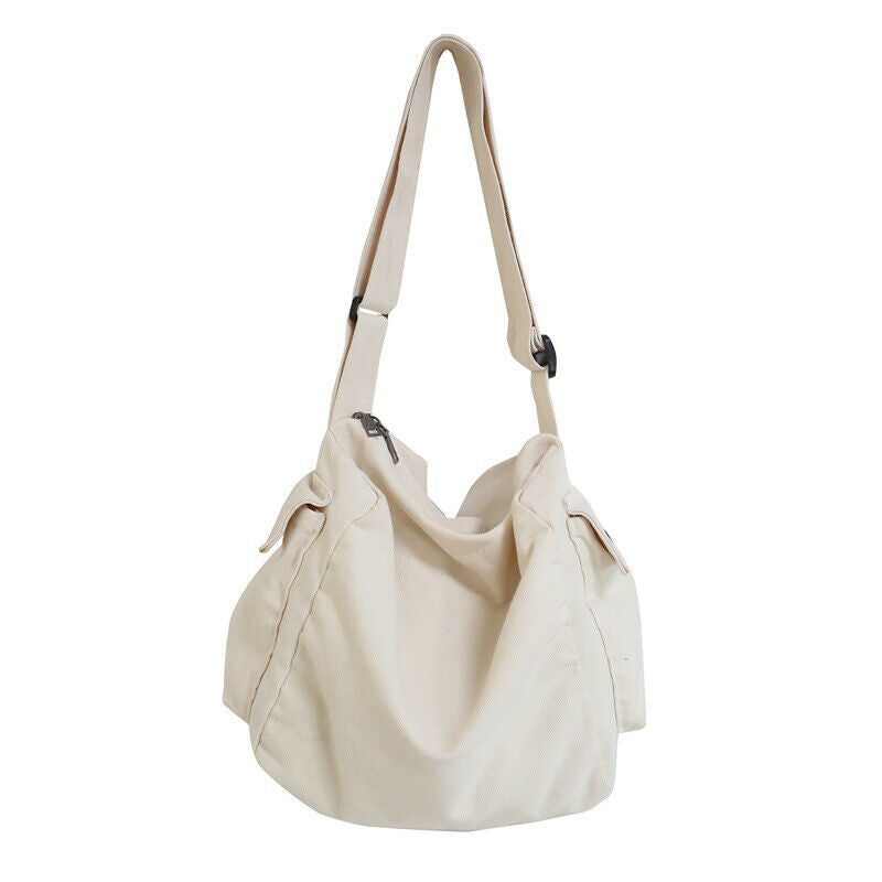 Large Capacity Canvas Shoulder Bag School Messenger Bag Shopper Travel Bag HOT