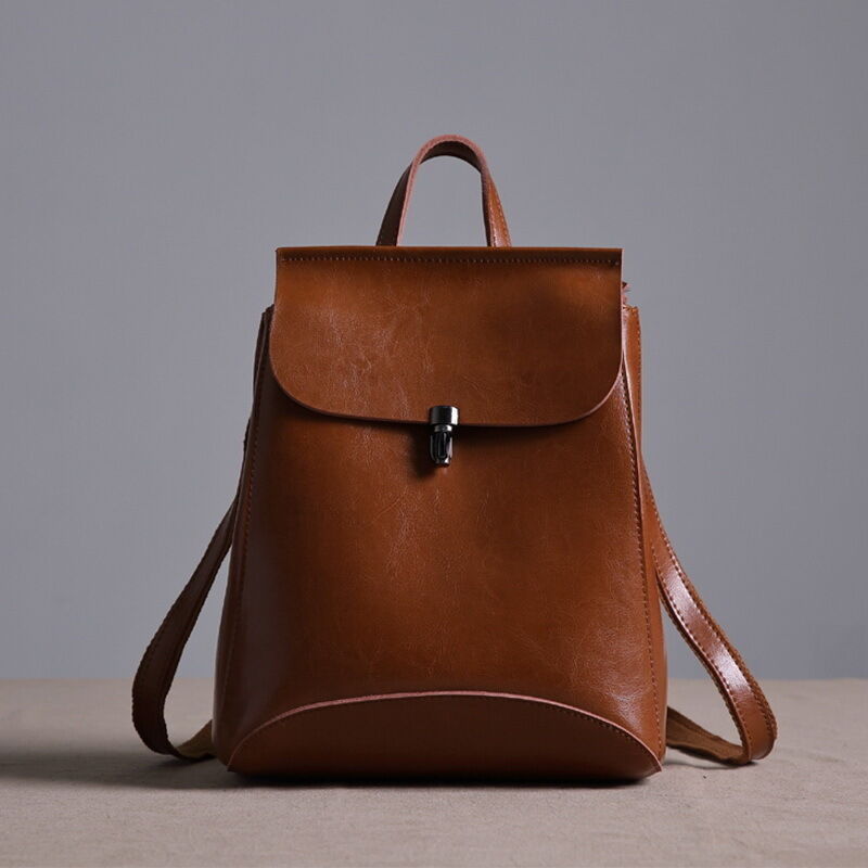 Convertible Small Real Leather Backpack Rucksack Shoulder Bag Purse Cute 2 Sizes