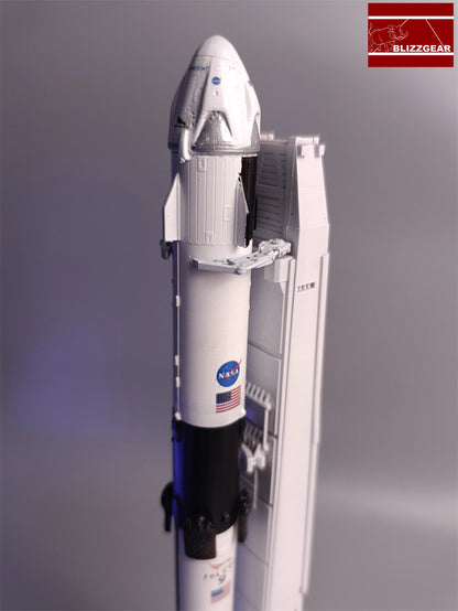 1/200 SpaceX Falcon 9 Dragon Rocket Falconheavy Launcher Tower Model Toy Gifts