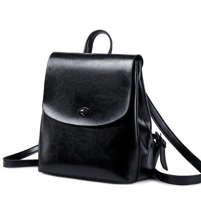 High Quality Genuine Leather Backpack Daypack Knapsack Vintage Cowhide Rucksack
