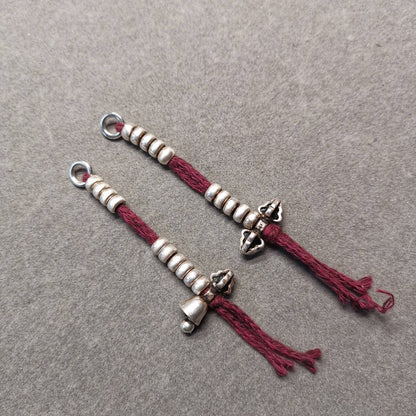 Handmade Tibetan Mala Counters for Prayer Bead Made of Sterling Silver