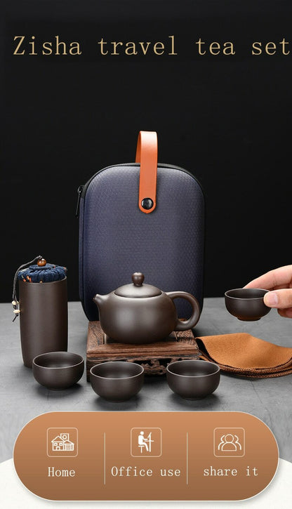 Tea Set Clay Ceramic Teapot Chinese Yixing Pot Cups Traditional Serving Handmade