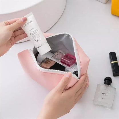 Waterproof Cosmetic Bag Synthetic Traveling Makeup Bags Toiletry Storage Zipper