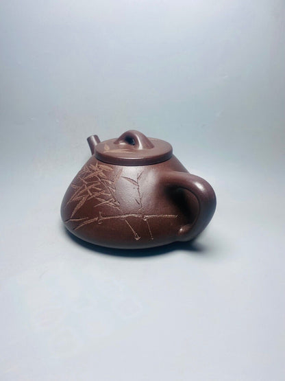 l-0Chinese Yixing Zisha Clay Handmade Exquisite Teapot （子冶石瓢 底款：顾景舟）