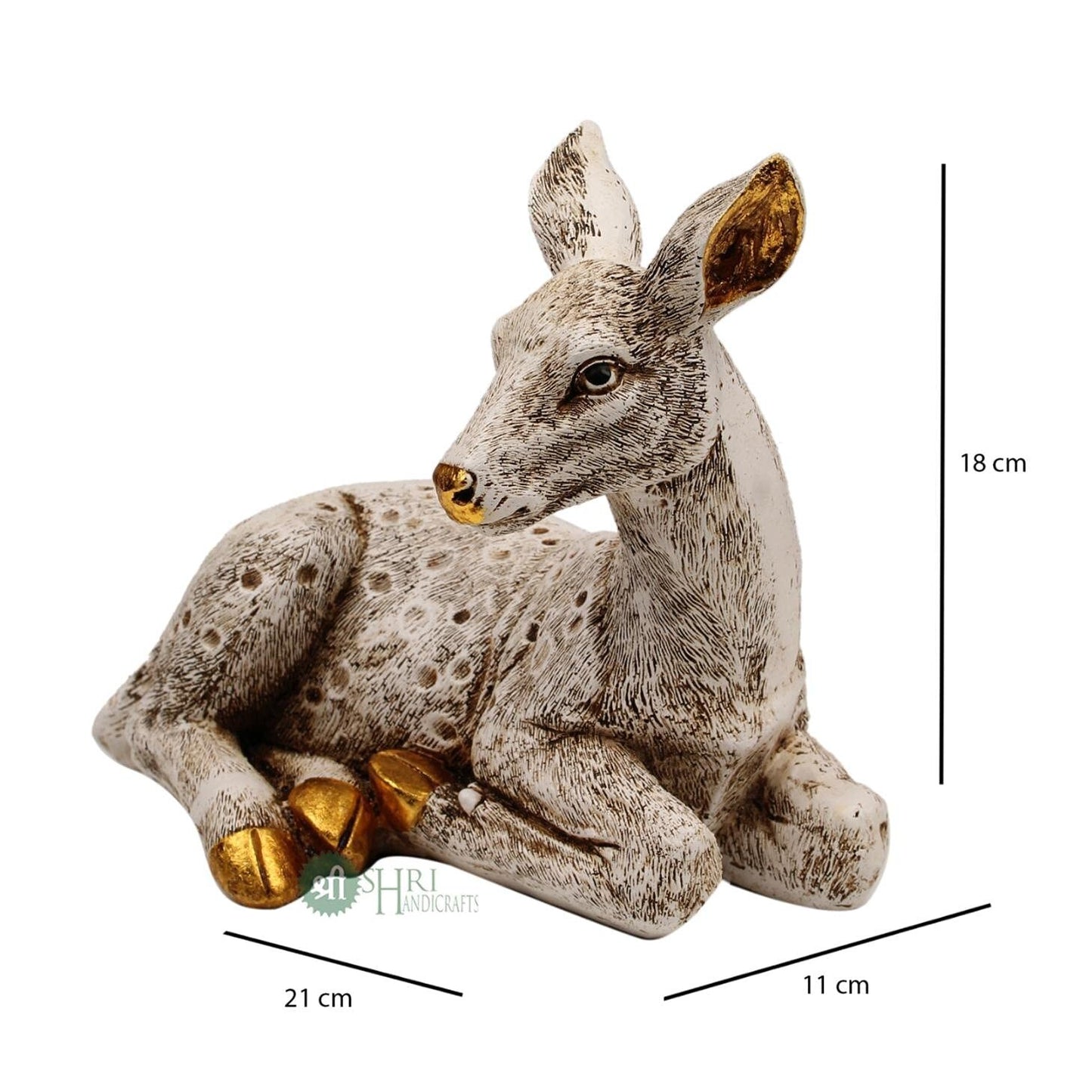 Polyresin Deer Statue Animal Idol Figurine Gifts for Home Decor