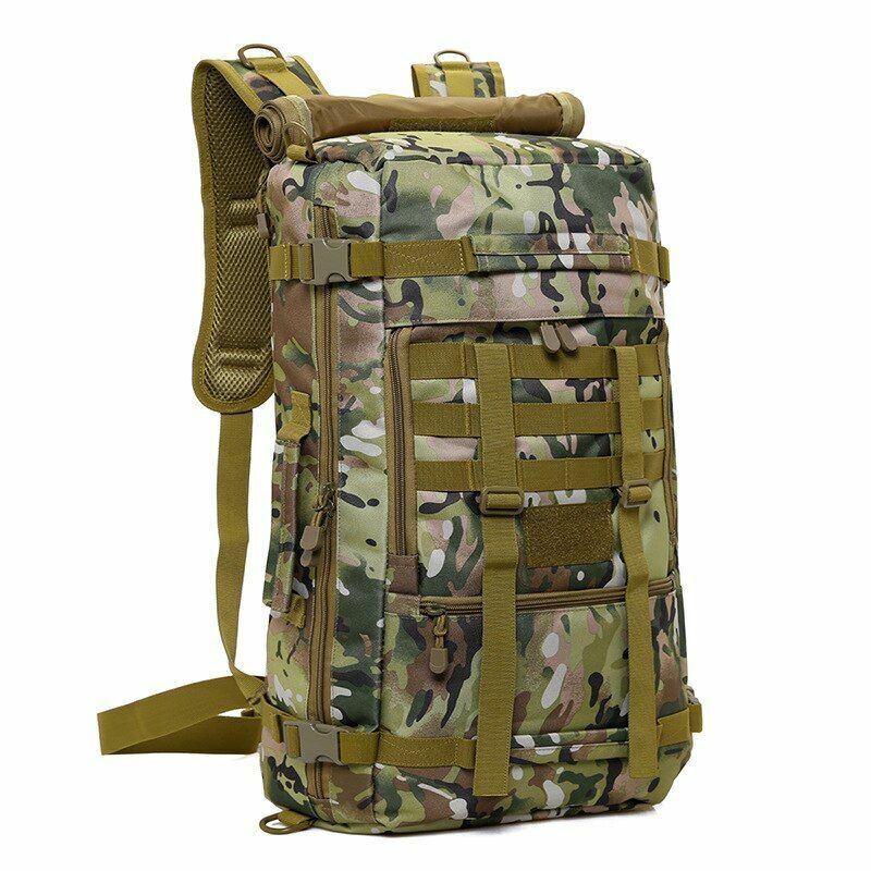 Outdoor Tactical Backpack 50L Large Bag Multifunction Trekking Hunting Hiking