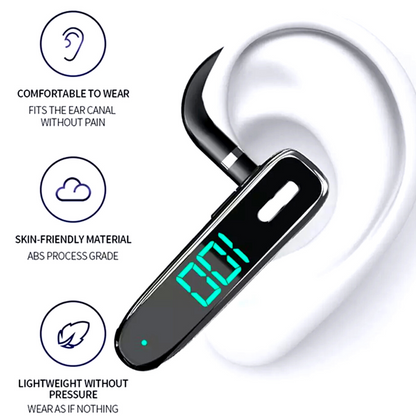 Trucker Wireless Headset Bluetooth 5.3 Earpiece Dual Mic Earbud Noise Cancelling