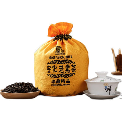 Tian Jian Dark Tea in Cotton Bag Heavenly Tips Hunan Anhua Tianjian Hei Cha 500g