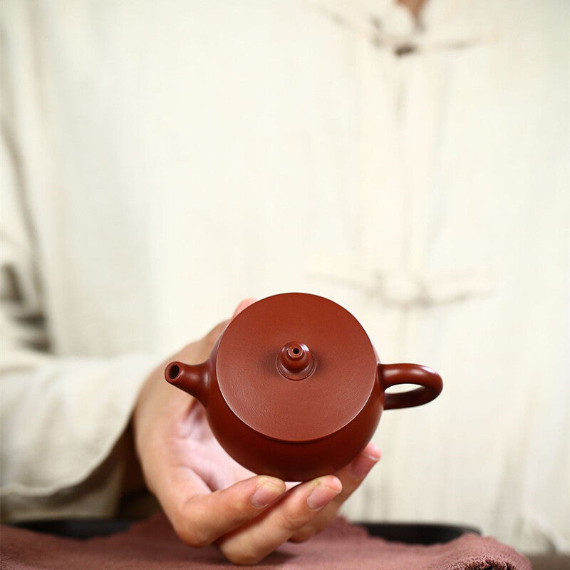 Dahongpao Clay True Yixing Zisha Tea Pot Marked Big Opening Mouth Pot 100ml Pot