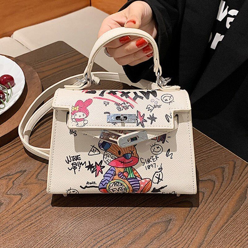 Cute Shoulder Bag Synthetic Leather Small Handbag Crossbody Purse 20*14*6CM 1 PC