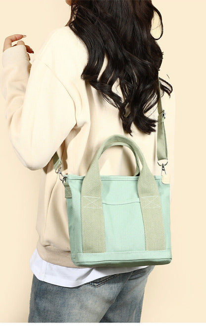 Women Canvas Tote Bag Large Capacity Handbags & Shoulder Bags Crossbody Zip