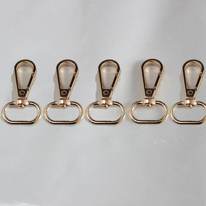 5PCS 4 Sizes Metal Swivel Trigger Lobster Clasp Hook Key Chain DIY Bag Parts ಇ