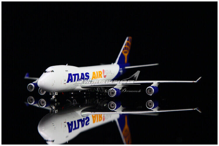 1:400 JC Wings ATLAS AIR BOEING 747-400 Passenger Airplane Diecast Plane Model