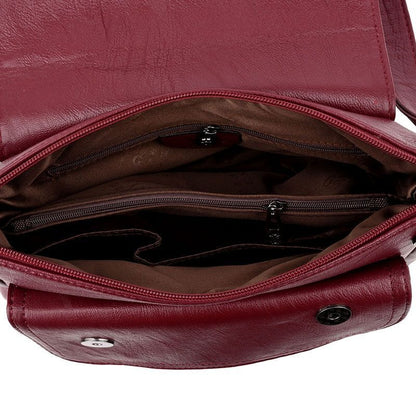 Genuine Leather Luxury Handbag Bag Summer White Purse Shoulder Messenger Bag 1PC