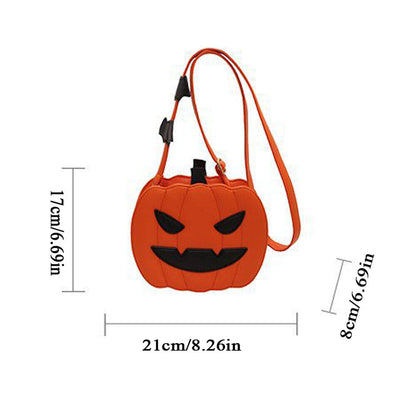 Halloween Bag PU Leather Pumpkin Purse Crossbody Bag Satchel Bag Shoulder Bag