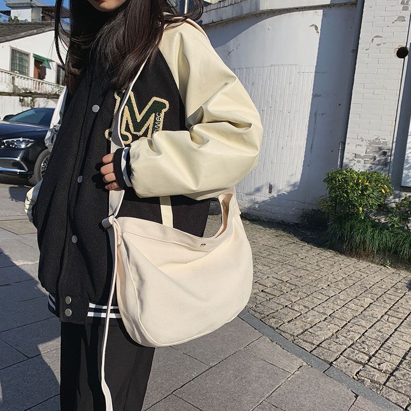 Canvas Shoulder Bag Large Shopping Bags Crossbody Purse Messenger Bag 41*7*30 CM