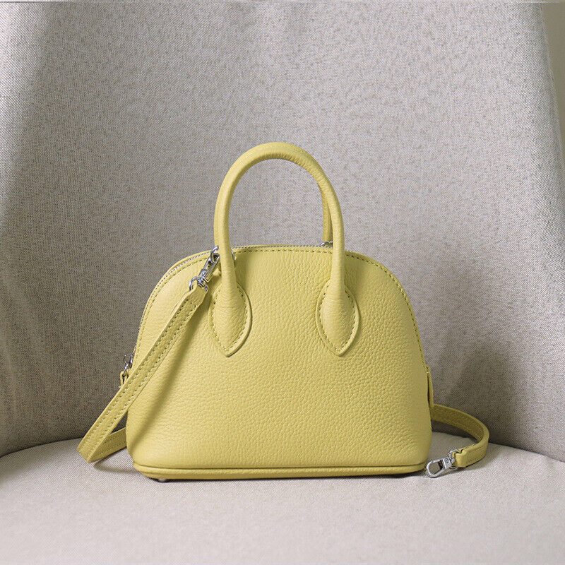 18/27/31 Real Leather Bowling Tote Purse Handbag Shoulder Bag Fashion Crossbody