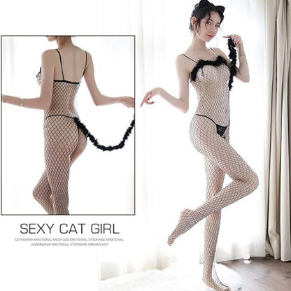 Sexy Cat Cosplay Lingerie Anime Costume Outfit Japanese Nightgown Sets Underwear
