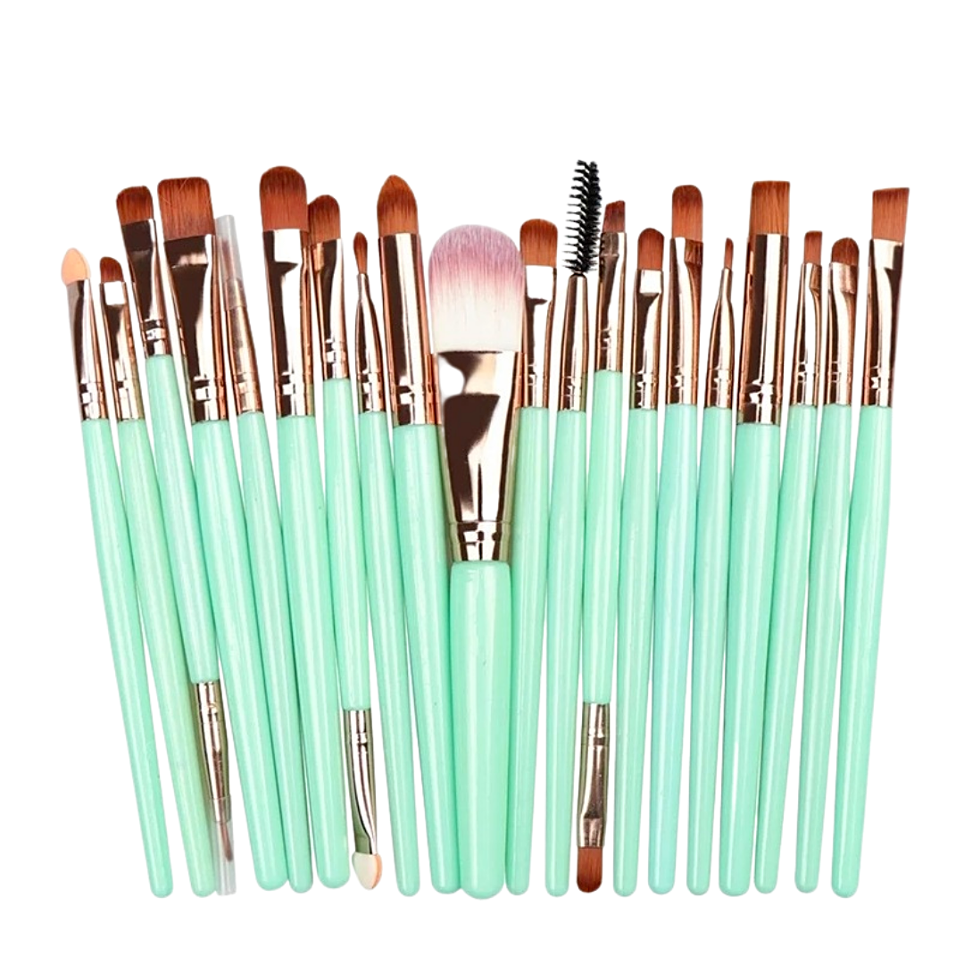 Set de Brochas y Pinceles para Maquillaje Profesional Set de 20 Piezas Kit US