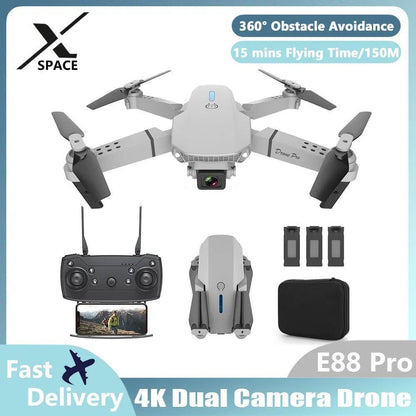 2023 New RC Drone With 4K HD Dual Camera WiFi FPV Foldable Quadcopter +4 Battery