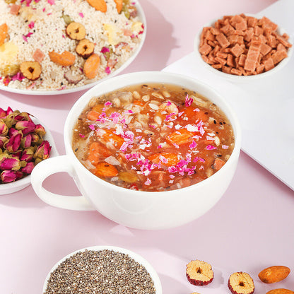 500g Rose, Red Date, and Silver Fungus Lotus Root Starch Mix 玫瑰红枣银耳藕粉羹