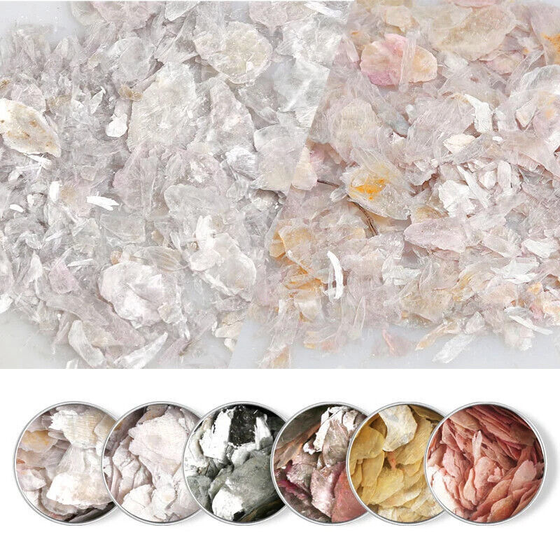 Nail Art Decoration Irregular Mica Sequins Marble Shell Flakes Glitter Slice DIY