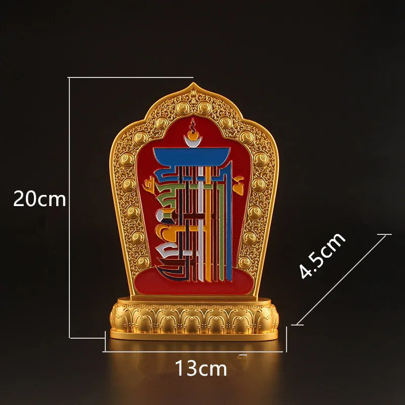 20cm Esoteric Double Face Buddhist Man-bcu Nine Palaces and Eight Diagrams Craft