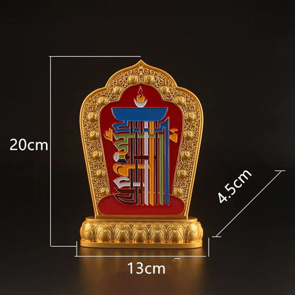 20cm Esoteric Double Face Buddhist Man-bcu Nine Palaces and Eight Diagrams Craft