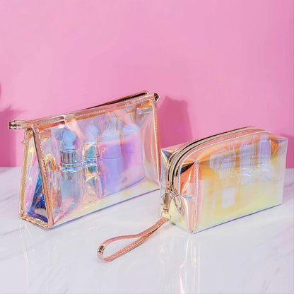 Transparent Pretty Makeup Bag Travel Cosmetic Bag Toiletry Brush Bags Organizer