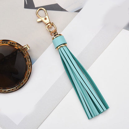 PU Leather Tassel Key Chain Handbag Bag Purse Accessories Pendant Keyring Gift