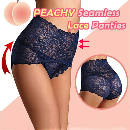 Weight Loss Seamless Lace Panties Hip Lifting High Waist Knickers Lace Panties