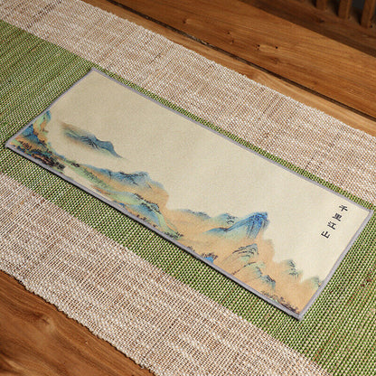 Chinese Painting Tea Table Absorbent Tea Cloth Kung Fu Rag Tea Towel Napkin