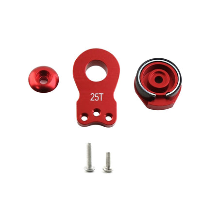 Red 25T CNC Aluminum Steering Servo Swing Arm Horn for 1/8 1/10 RC Crawler Car f