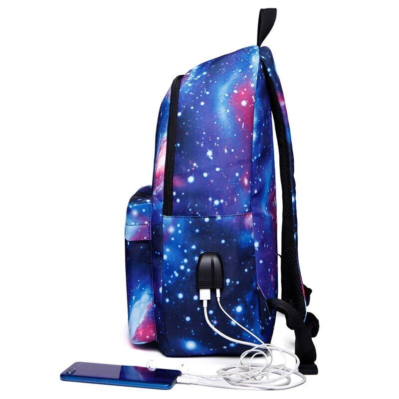 Women School Backpacks Charging Canvas Bags Teenagers Large Travel Backpack Bags